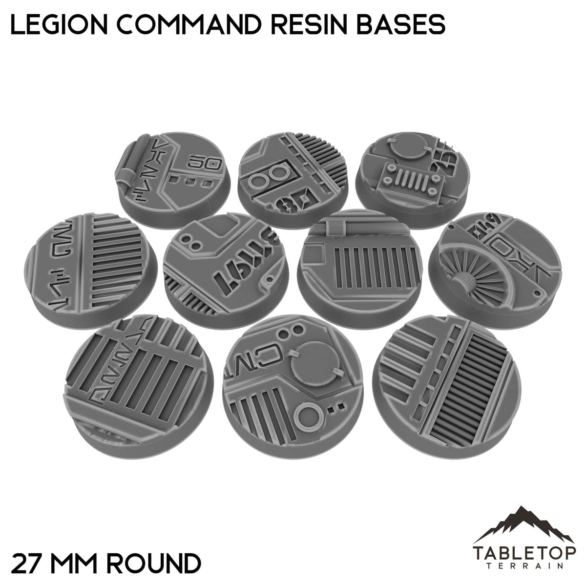 Tabletop Terrain Bases 27 mm / Single Legion Command Resin Bases