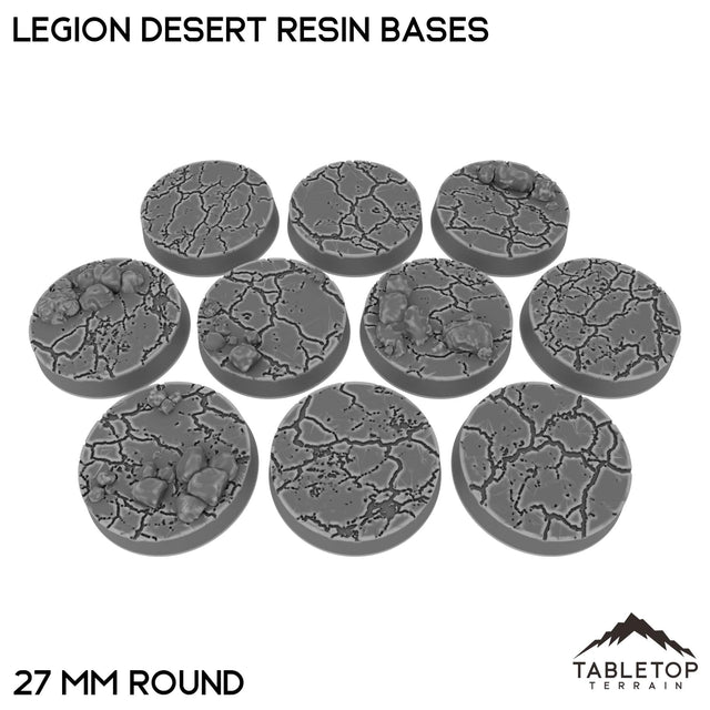 Tabletop Terrain Bases 27 mm / Single Legion Desert Resin Bases