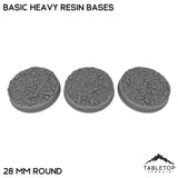 Tabletop Terrain Bases 28 mm / Single Basic Heavy Resin Bases
