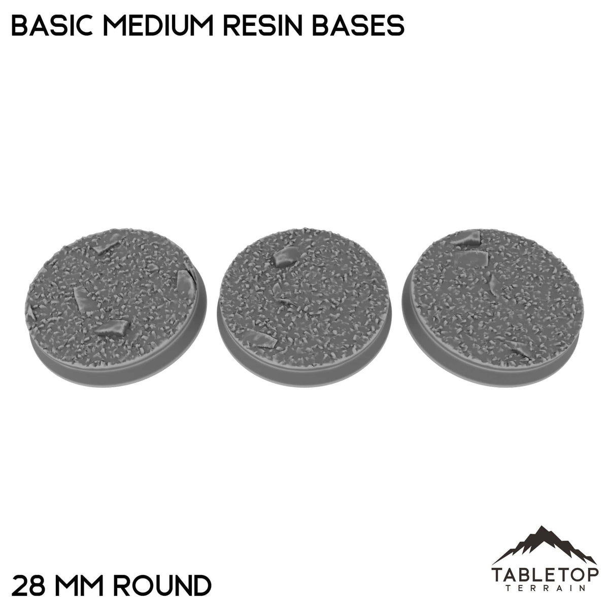 Tabletop Terrain Bases 28 mm / Single Basic Medium Resin Bases