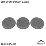 Tabletop Terrain Bases 28 mm / Single Dry Ground Resin Bases