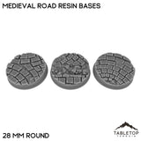 Tabletop Terrain Bases 28 mm / Single Medieval Road Resin Bases