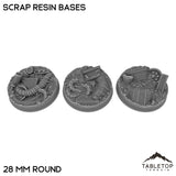 Tabletop Terrain Bases 28 mm / Single Scrap Resin Bases