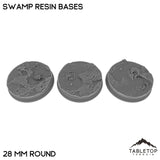 Tabletop Terrain Bases 28 mm / Single Swamp Resin Bases