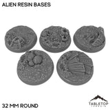 Tabletop Terrain Bases 32 mm / Single Alien Resin Bases