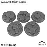 Tabletop Terrain Bases 32 mm / Single Basaltic Resin Bases