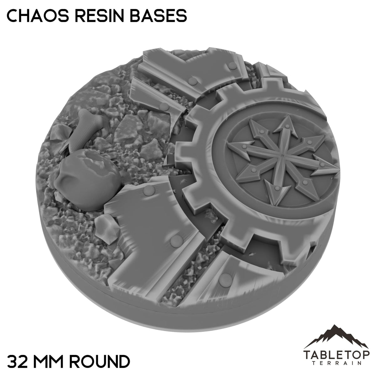 Tabletop Terrain Bases 32 mm / Single Chaos Resin Bases