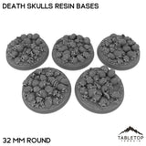 Tabletop Terrain Bases 32 mm / Single Death Skulls Resin Bases
