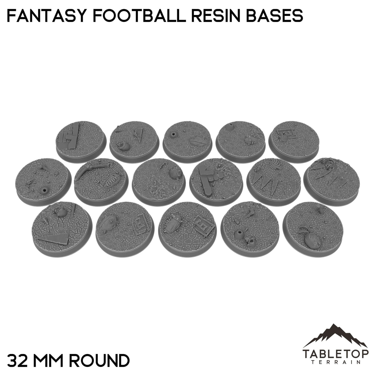 Tabletop Terrain Bases 32 mm / Single Fantasy Football Resin Bases