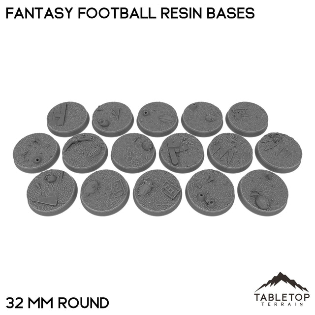 Tabletop Terrain Bases 32 mm / Single Fantasy Football Resin Bases