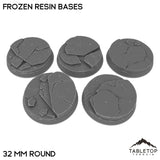 Tabletop Terrain Bases 32 mm / Single Frozen Resin Bases