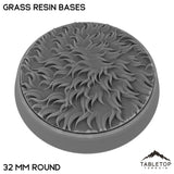 Tabletop Terrain Bases 32 mm / Single Grass Resin Bases