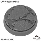 Tabletop Terrain Bases 32 mm / Single Lava Resin Bases