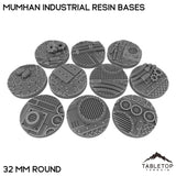 Tabletop Terrain Bases 32 mm / Single Mumhan Industrial Resin Bases