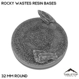 Tabletop Terrain Bases 32 mm / Single Rocky Wastes Resin Bases