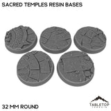 Tabletop Terrain Bases 32 mm / Single Sacred Temples Resin Bases