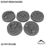 Tabletop Terrain Bases 32 mm / Single Scrap Resin Bases