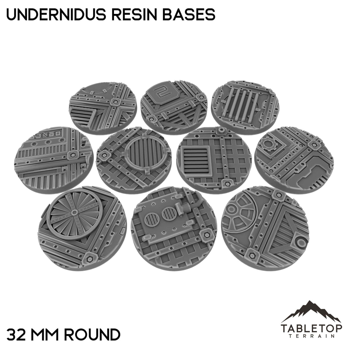 Tabletop Terrain Bases 32 mm / Single Undernidus Resin Bases