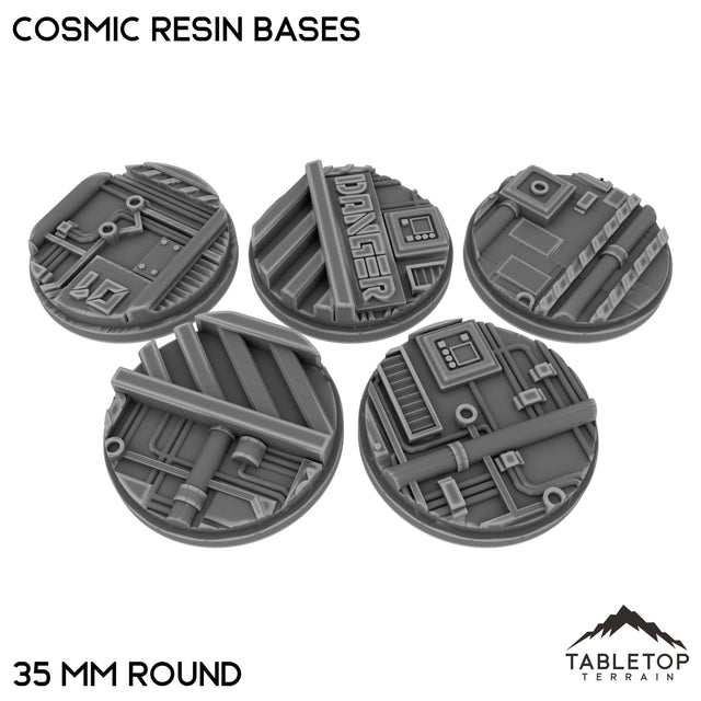 Tabletop Terrain Bases 35 mm / Single Cosmic Resin Bases