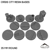 Tabletop Terrain Bases 35 mm / Single Crisis City Resin Bases