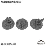 Tabletop Terrain Bases 40 mm / Single Alien Resin Bases