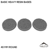 Tabletop Terrain Bases 40 mm / Single Basic Heavy Resin Bases