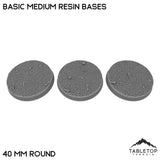 Tabletop Terrain Bases 40 mm / Single Basic Medium Resin Bases