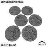 Tabletop Terrain Bases 40 mm / Single Chaos Resin Bases