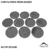Tabletop Terrain Bases 40 mm / Single Chemworks Resin Bases
