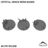 Tabletop Terrain Bases 40 mm / Single Crystal Xenos Resin Bases