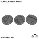 Tabletop Terrain Bases 40 mm / Single Dungeon Resin Bases