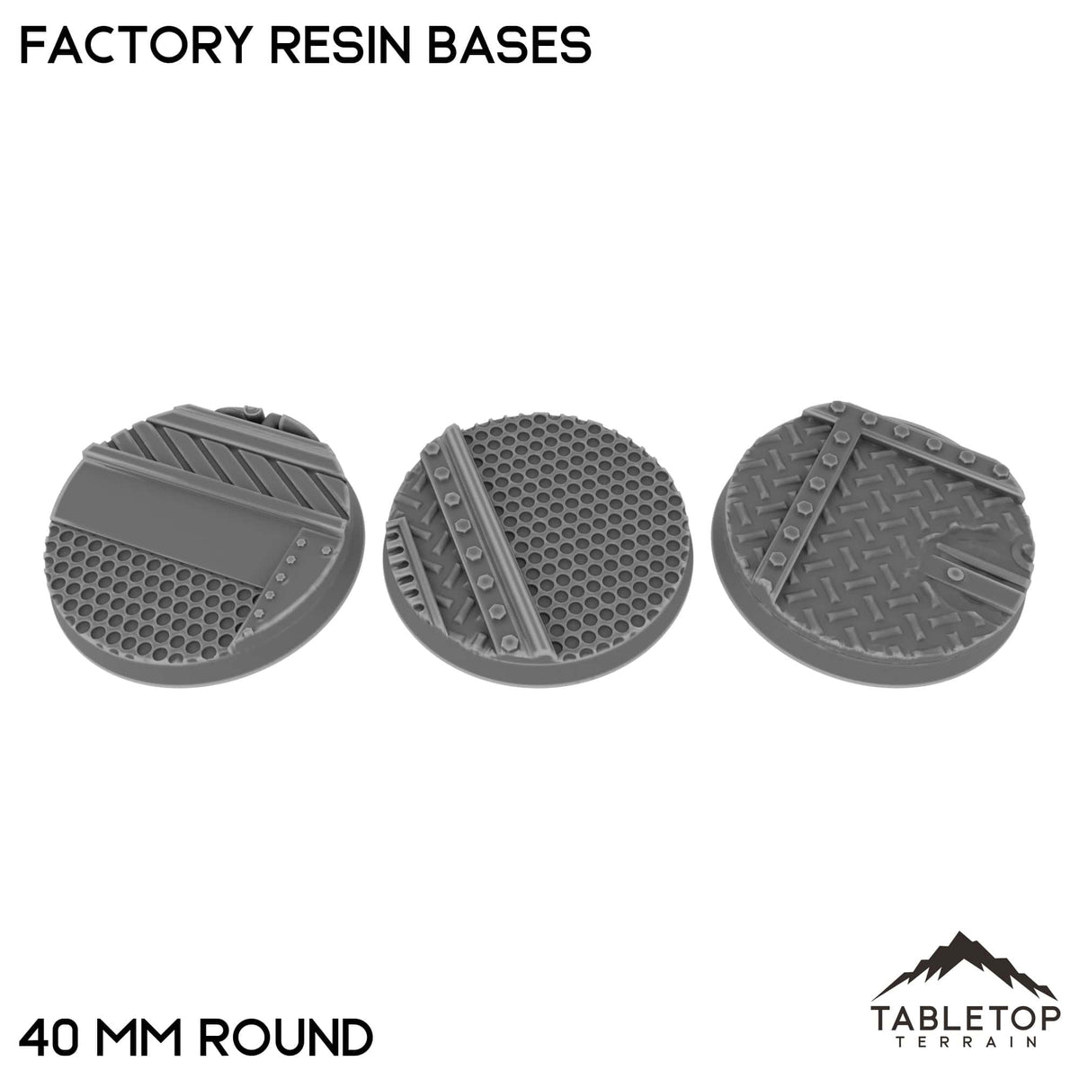 Tabletop Terrain Bases 40 mm / Single Factory Resin Bases