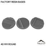Tabletop Terrain Bases 40 mm / Single Factory Resin Bases