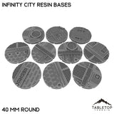 Tabletop Terrain Bases 40 mm / Single Infinity City Resin Bases
