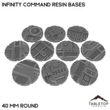 Tabletop Terrain Bases 40 mm / Single Infinity Command Resin Bases