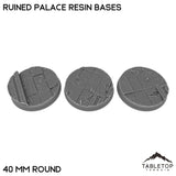 Tabletop Terrain Bases 40 mm / Single Ruined Palace Resin Bases