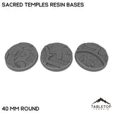 Tabletop Terrain Bases 40 mm / Single Sacred Temples Resin Bases