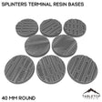 Tabletop Terrain Bases 40 mm / Single Splinters Terminal Resin Bases