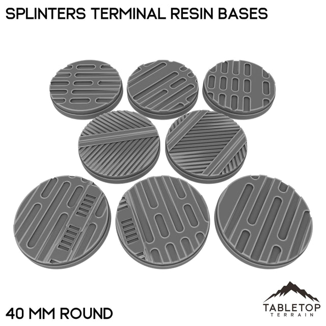 Tabletop Terrain Bases 40 mm / Single Splinters Terminal Resin Bases