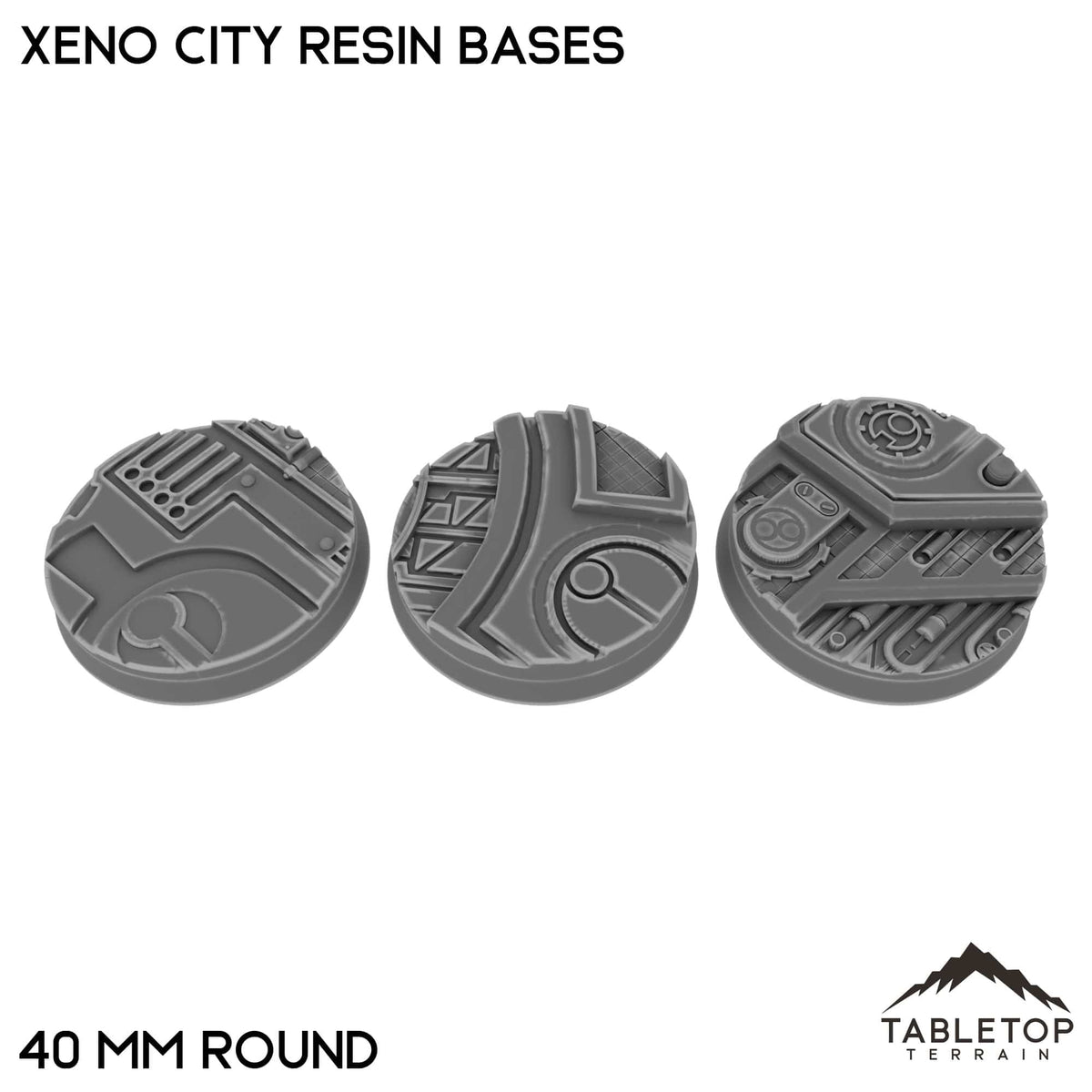 Tabletop Terrain Bases 40 mm / Single Xeno City Resin Bases
