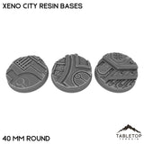 Tabletop Terrain Bases 40 mm / Single Xeno City Resin Bases
