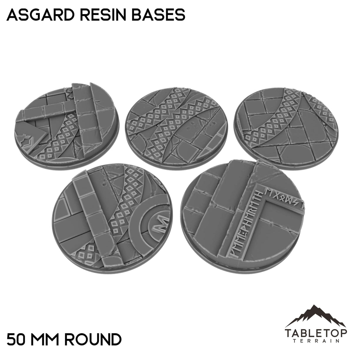 Tabletop Terrain Bases 50 mm / Single Asgard Resin Bases