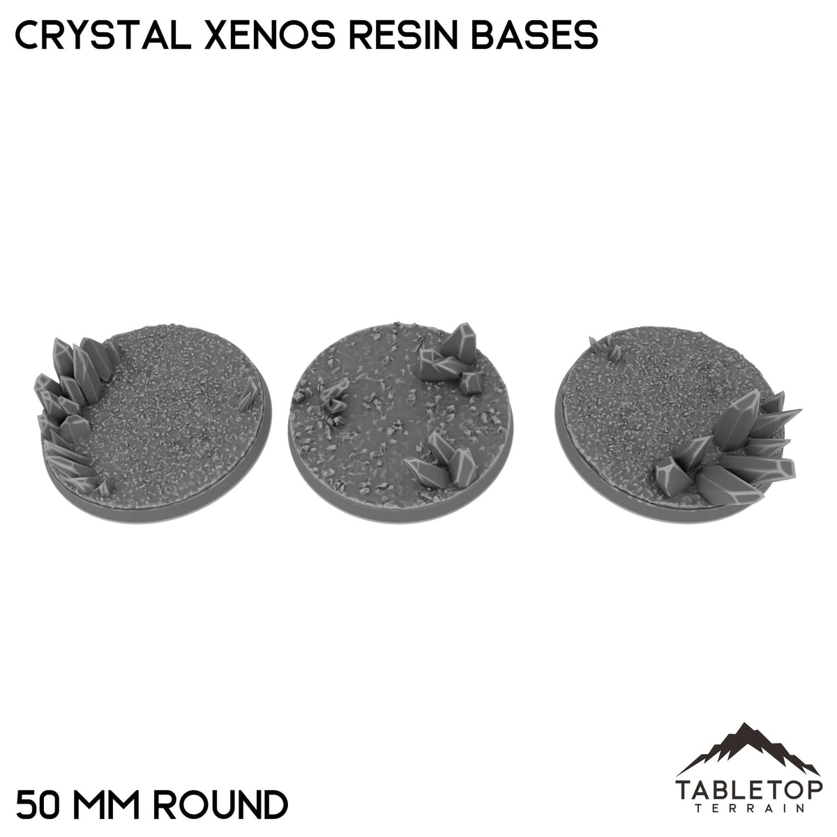 Tabletop Terrain Bases 50 mm / Single Crystal Xenos Resin Bases