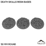 Tabletop Terrain Bases 50 mm / Single Death Skulls Resin Bases