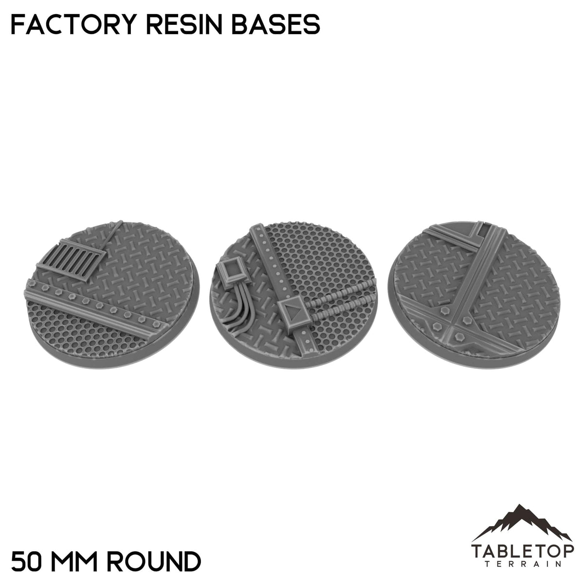 Tabletop Terrain Bases 50 mm / Single Factory Resin Bases