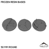 Tabletop Terrain Bases 50 mm / Single Frozen Resin Bases