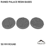 Tabletop Terrain Bases 50 mm / Single Ruined Palace Resin Bases