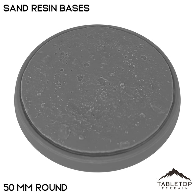Tabletop Terrain Bases 50 mm / Single Sand Resin Bases