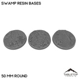 Tabletop Terrain Bases 50 mm / Single Swamp Resin Bases