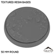 Tabletop Terrain Bases 50 mm / Single Textured Resin Bases